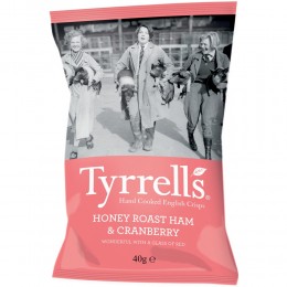 Tyrrells Honey Roast Ham & Cranberry Crisps Tyrrells Honey Roast Ham & Cranberry Crisps