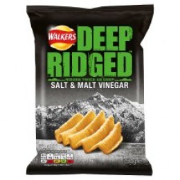 Walkers Deep Ridged Salt & Malt Vinegar Crisps Walkers Deep Ridged Salt & Malt Vinegar Crisps